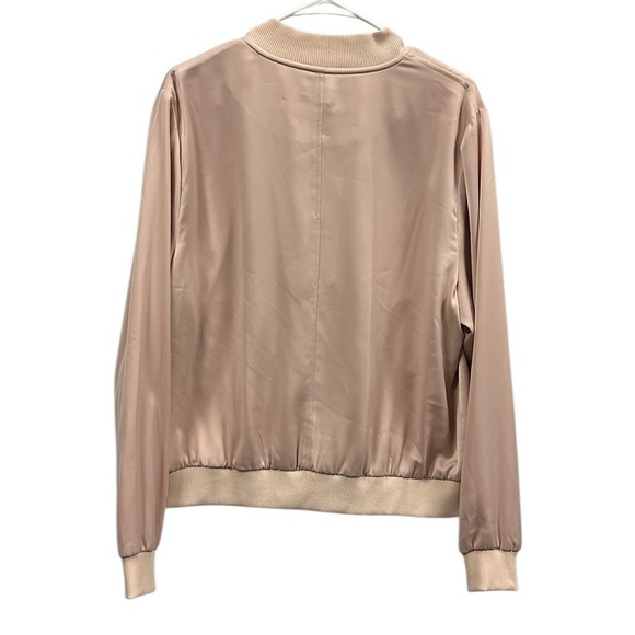 Lane Bryant Full Zip Up Lace Accent Lined Jacket Light Pink and Black Womens 14 - Picture 13 of 14